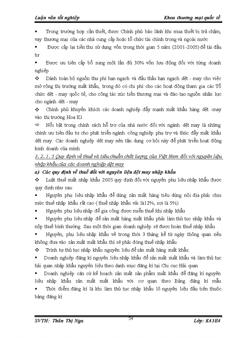 image for page Giải pháp hạn chế ảnh hưởng của thay đổi thuế quan và tiêu chuẩn chất lượng hàng nhập đối với nhập khẩu nguyên liệu của Tổng công ty May 10