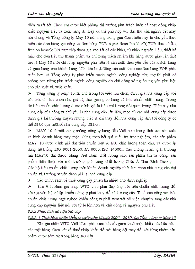 image for page Giải pháp hạn chế ảnh hưởng của thay đổi thuế quan và tiêu chuẩn chất lượng hàng nhập đối với nhập khẩu nguyên liệu của Tổng công ty May 10