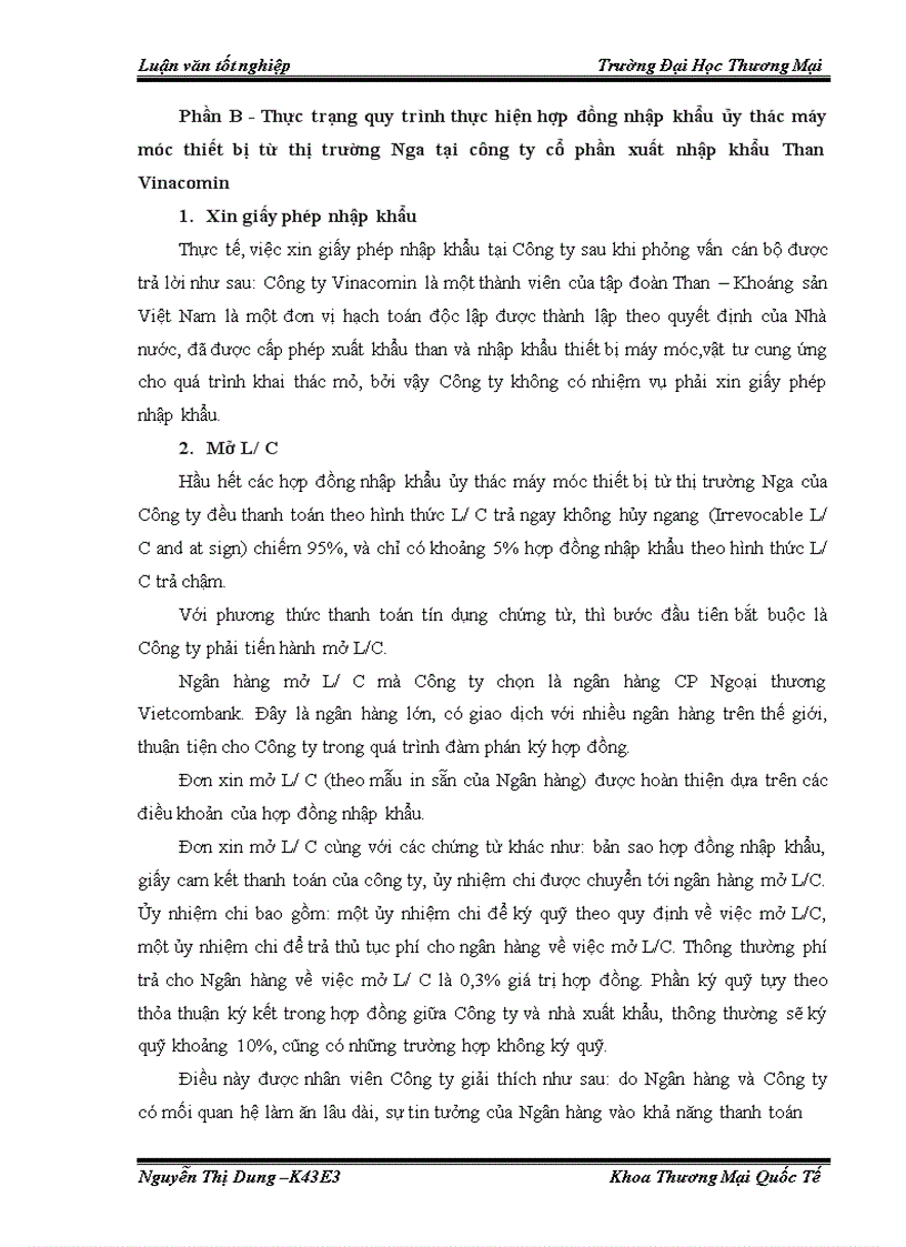 image for page Hoàn thiện quy trình thực hiện hợp đồng nhập khẩu ủy thác máy móc thiết bị từ thị trường Nga của Công ty Cổ phần xuất nhập khẩu than Vinacomin