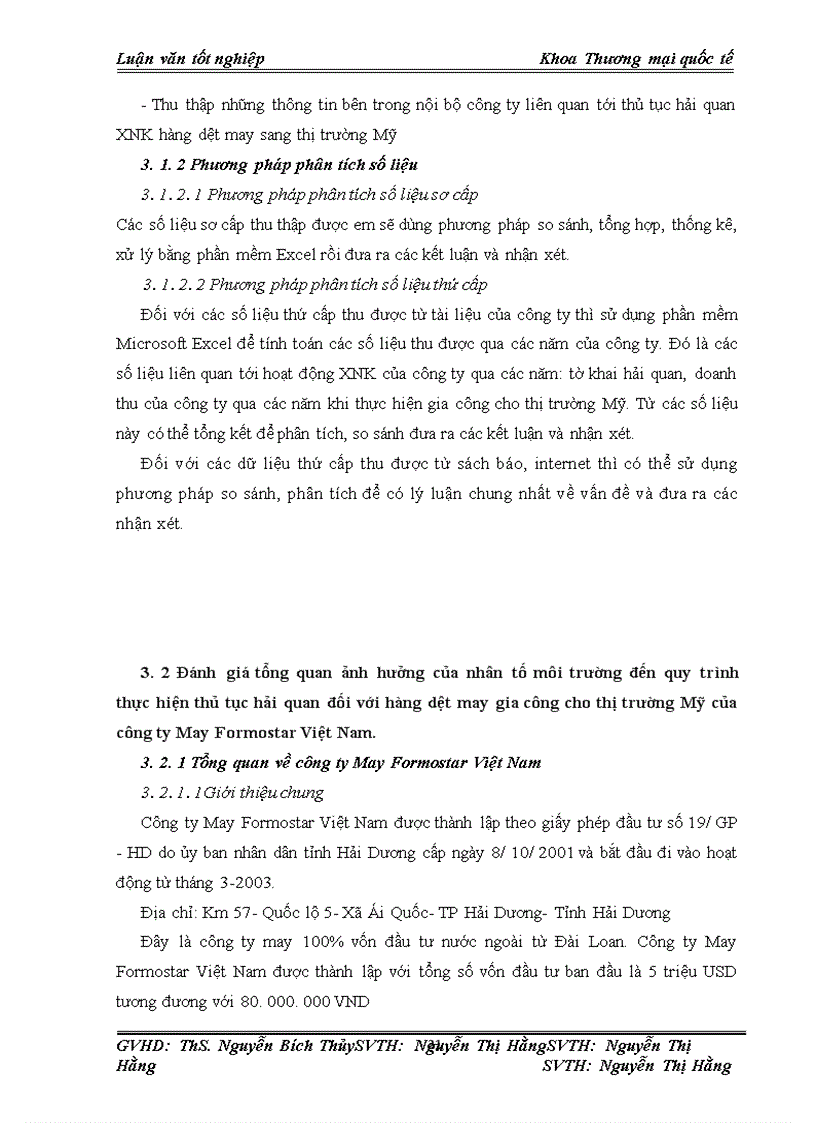 image for page Hoàn thiện quy trình thủ tục hải quan đối với hàng dệt may gia công cho thị trường Mỹ của công ty May Formostar Việt Nam
