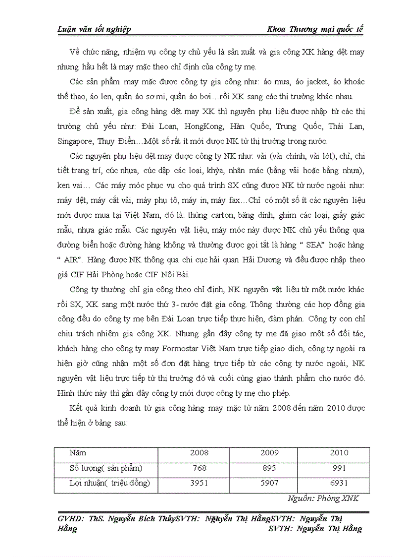 image for page Hoàn thiện quy trình thủ tục hải quan đối với hàng dệt may gia công cho thị trường Mỹ của công ty May Formostar Việt Nam