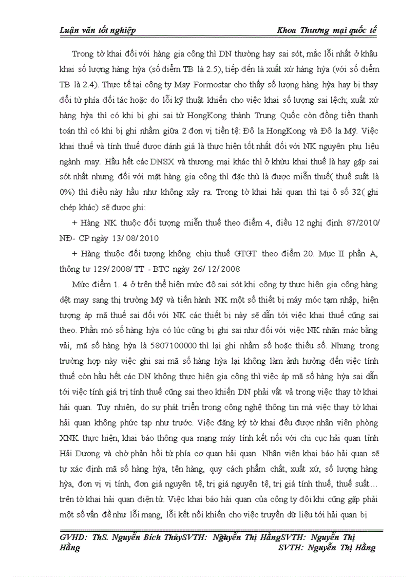 image for page Hoàn thiện quy trình thủ tục hải quan đối với hàng dệt may gia công cho thị trường Mỹ của công ty May Formostar Việt Nam