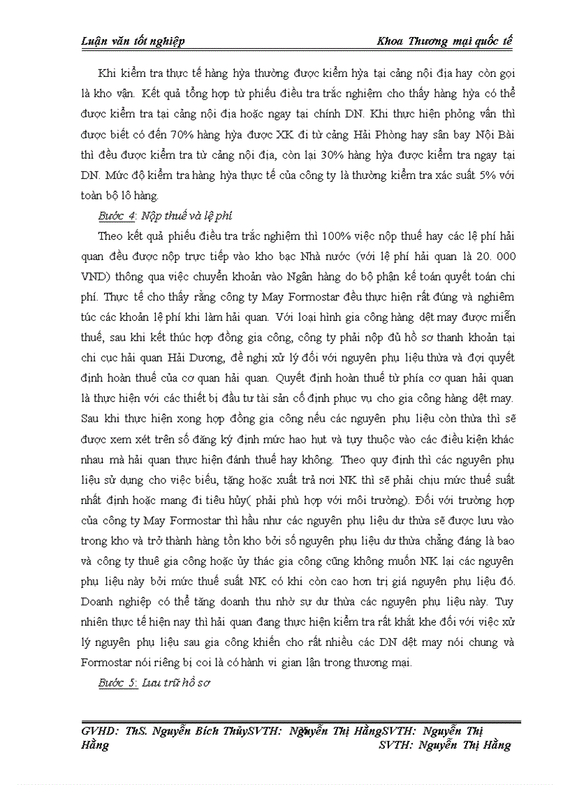 image for page Hoàn thiện quy trình thủ tục hải quan đối với hàng dệt may gia công cho thị trường Mỹ của công ty May Formostar Việt Nam