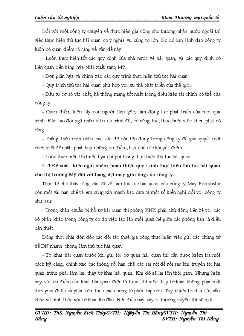 image for page Hoàn thiện quy trình thủ tục hải quan đối với hàng dệt may gia công cho thị trường Mỹ của công ty May Formostar Việt Nam