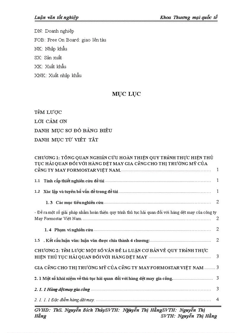 image for page Hoàn thiện quy trình thủ tục hải quan đối với hàng dệt may gia công cho thị trường Mỹ của công ty May Formostar Việt Nam