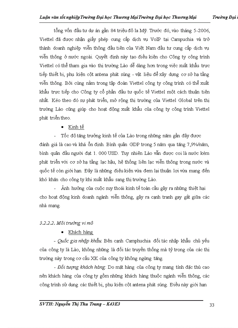 image for page Giải pháp thúc đẩy xuất khẩu thiết bị, phụ kiện cột antena phát sóng sang thị trường Lào của công ty cổ phần công trình Viettel