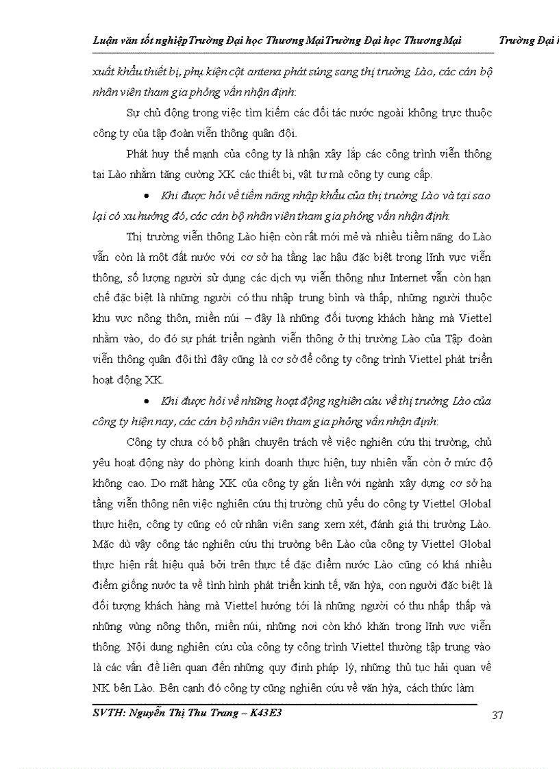 image for page Giải pháp thúc đẩy xuất khẩu thiết bị, phụ kiện cột antena phát sóng sang thị trường Lào của công ty cổ phần công trình Viettel