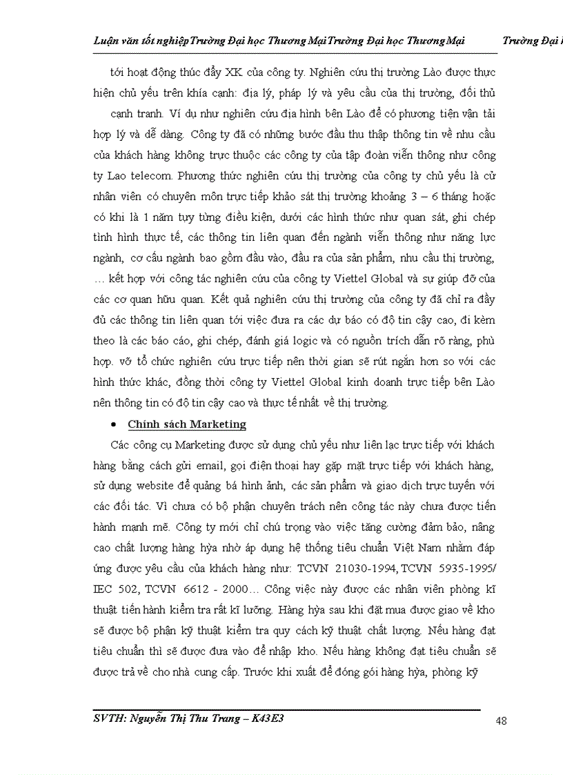 image for page Giải pháp thúc đẩy xuất khẩu thiết bị, phụ kiện cột antena phát sóng sang thị trường Lào của công ty cổ phần công trình Viettel
