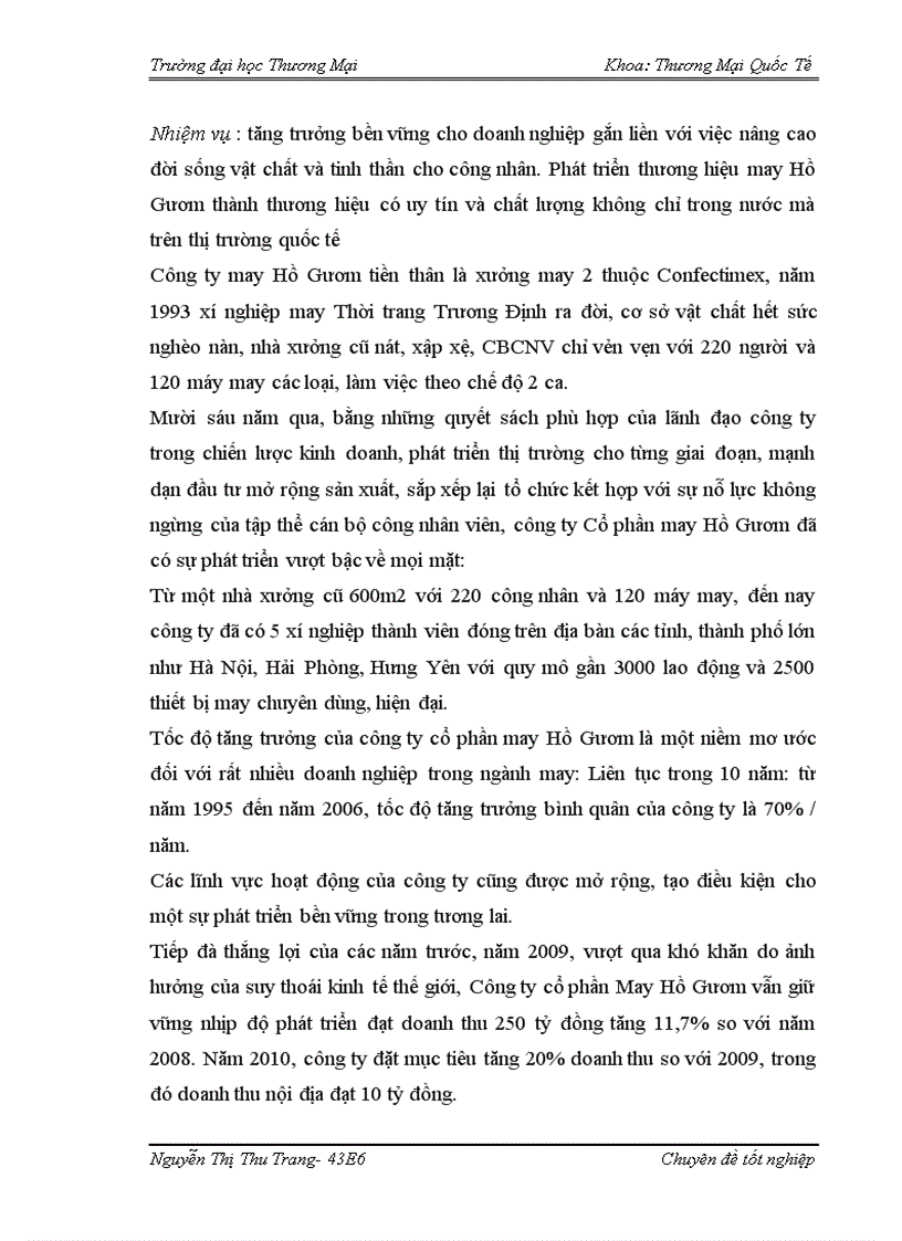 image for page Giải pháp đáp ứng tiêu chuẩn môi trường phục vụ xuất khẩu hàng dệt may của công ty cổ phần may Hồ Gươm