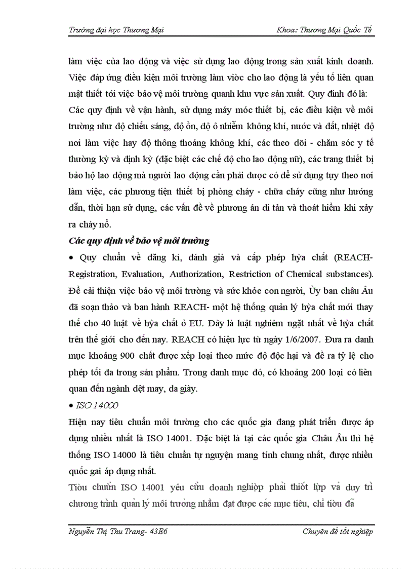 image for page Giải pháp đáp ứng tiêu chuẩn môi trường phục vụ xuất khẩu hàng dệt may của công ty cổ phần may Hồ Gươm