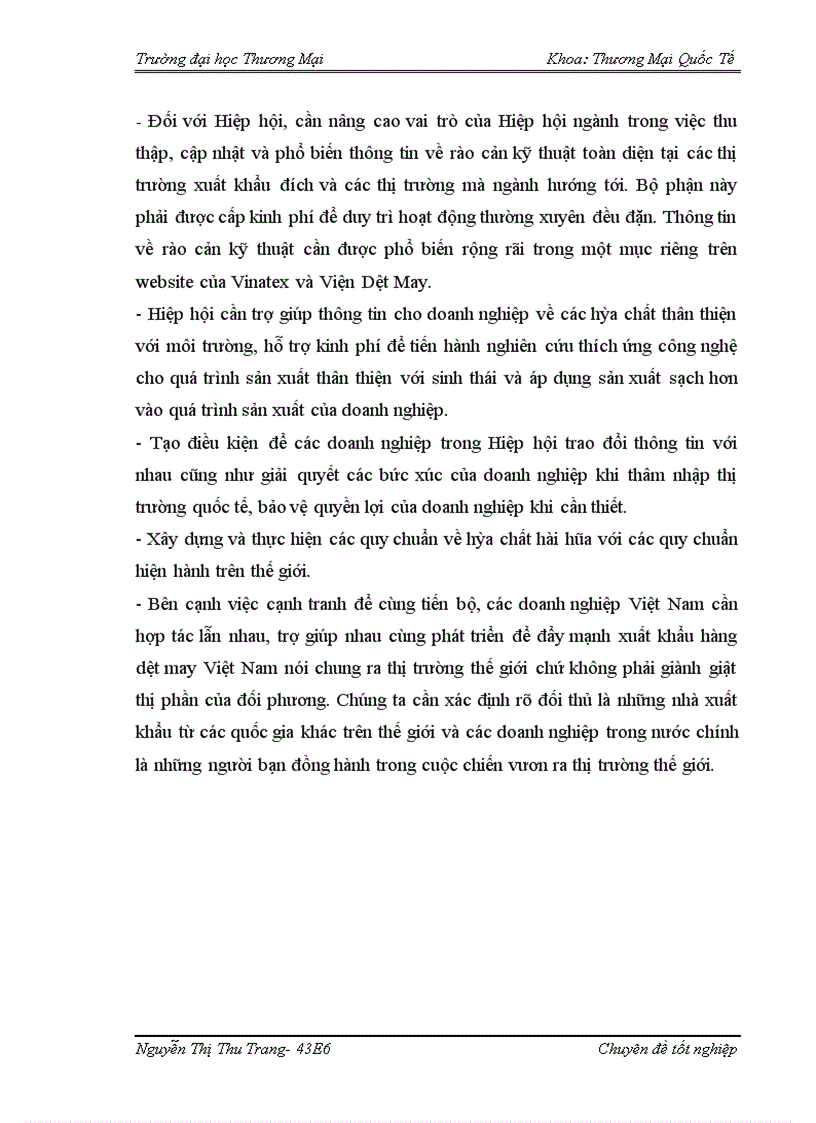 image for page Giải pháp đáp ứng tiêu chuẩn môi trường phục vụ xuất khẩu hàng dệt may của công ty cổ phần may Hồ Gươm