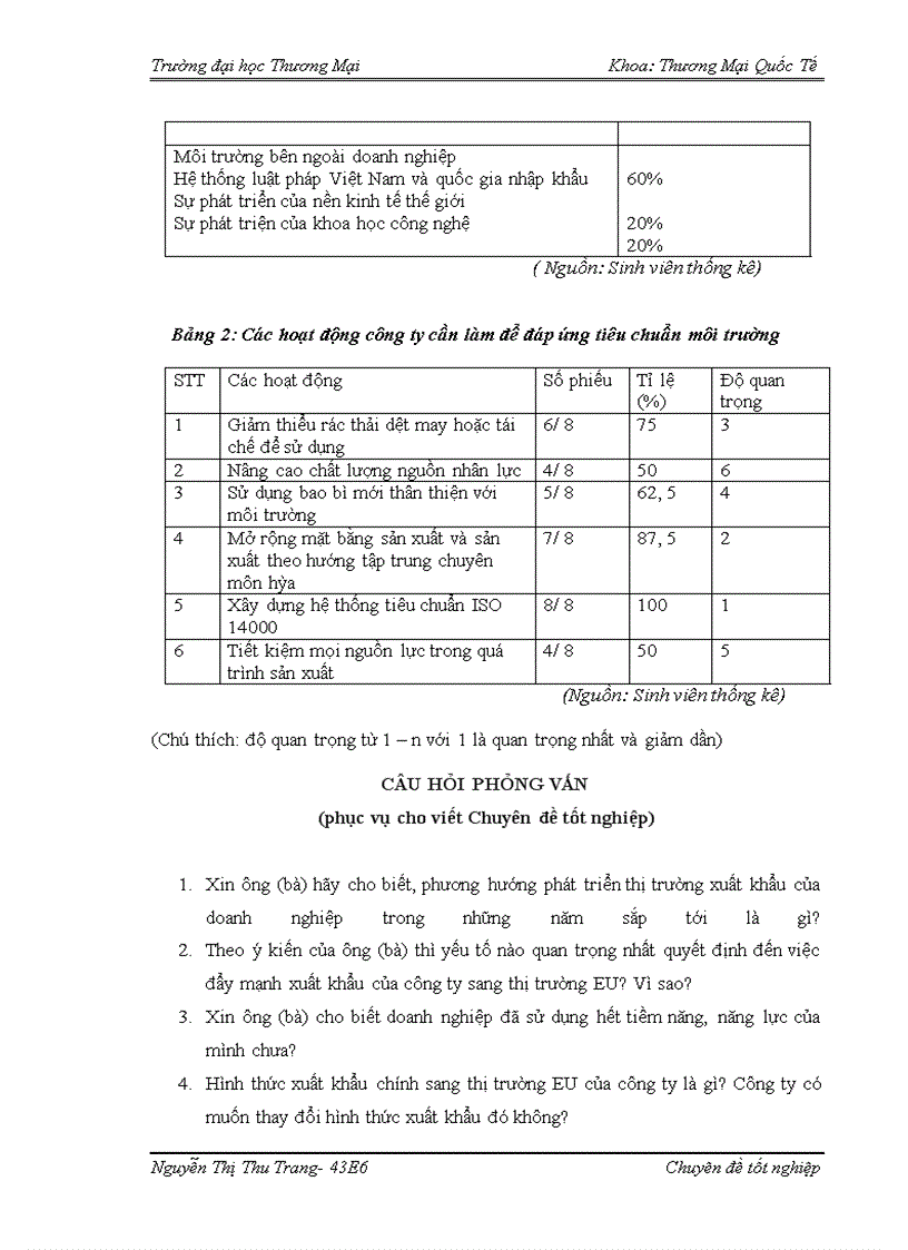 image for page Giải pháp đáp ứng tiêu chuẩn môi trường phục vụ xuất khẩu hàng dệt may của công ty cổ phần may Hồ Gươm