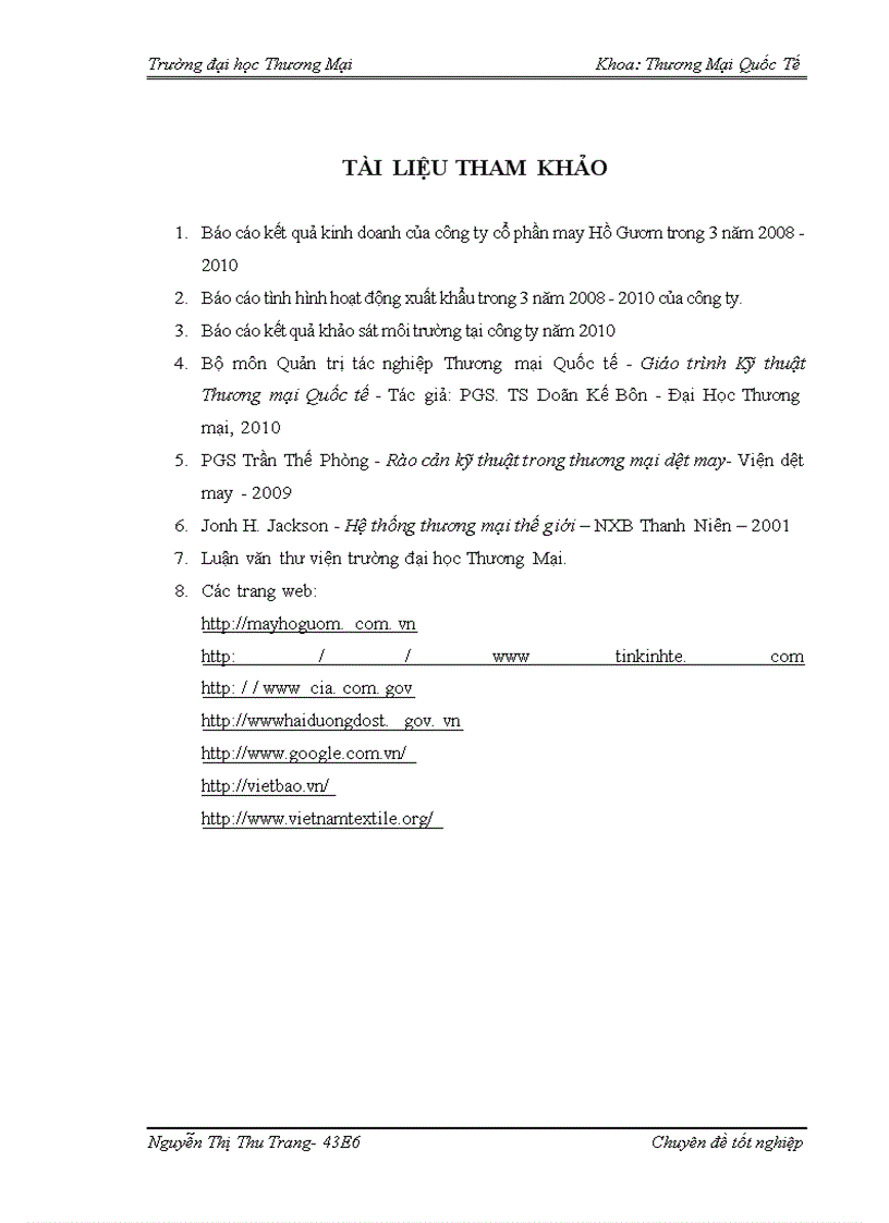 image for page Giải pháp đáp ứng tiêu chuẩn môi trường phục vụ xuất khẩu hàng dệt may của công ty cổ phần may Hồ Gươm