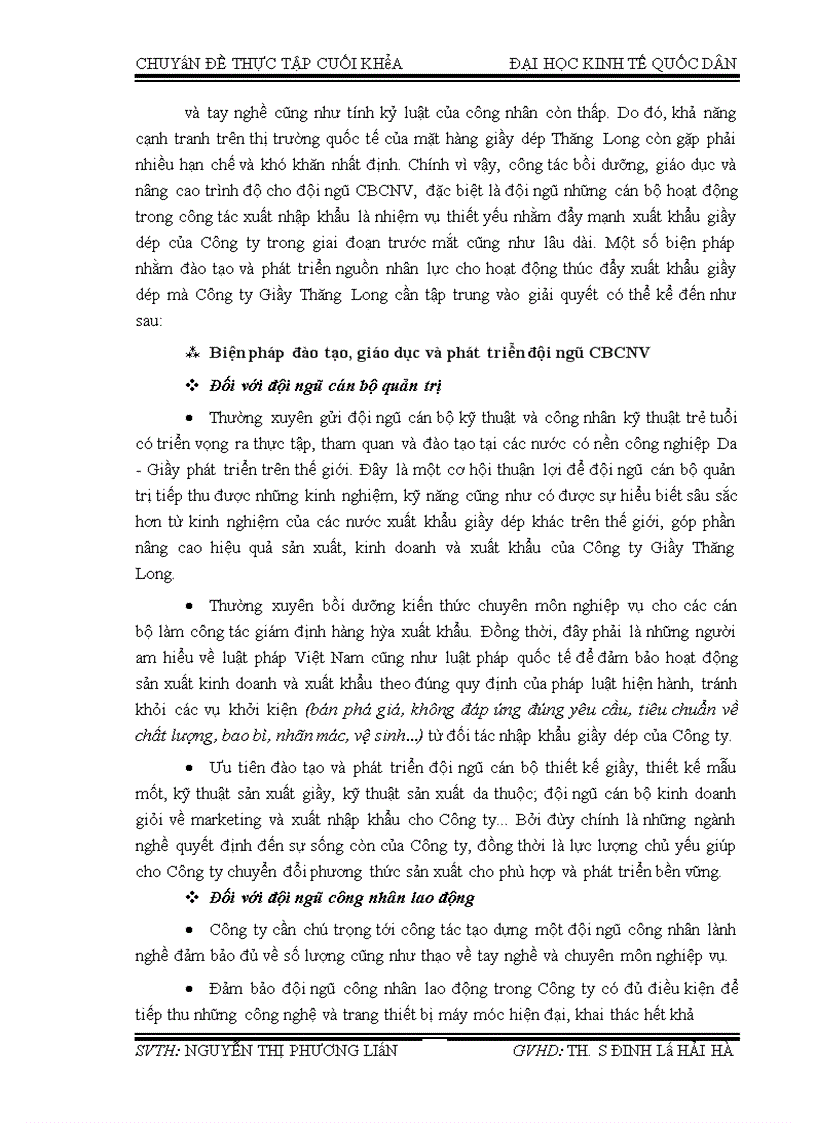 image for page Giải pháp thúc đẩy xuất khẩu giầy dép của Công ty Cổ phần Giầy Thăng Long