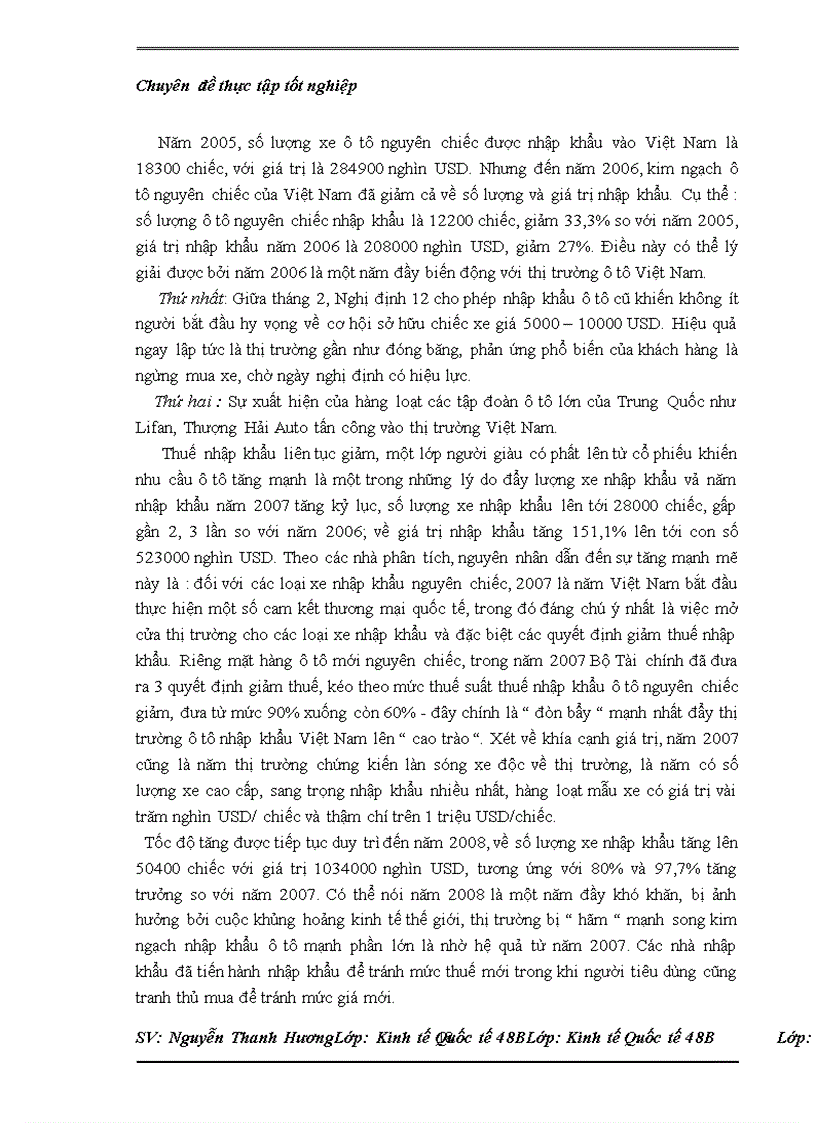image for page Thực trạng nhập khẩu của Công ty cổ phần XNK ô tô Hà Nội và một số kiến nghị