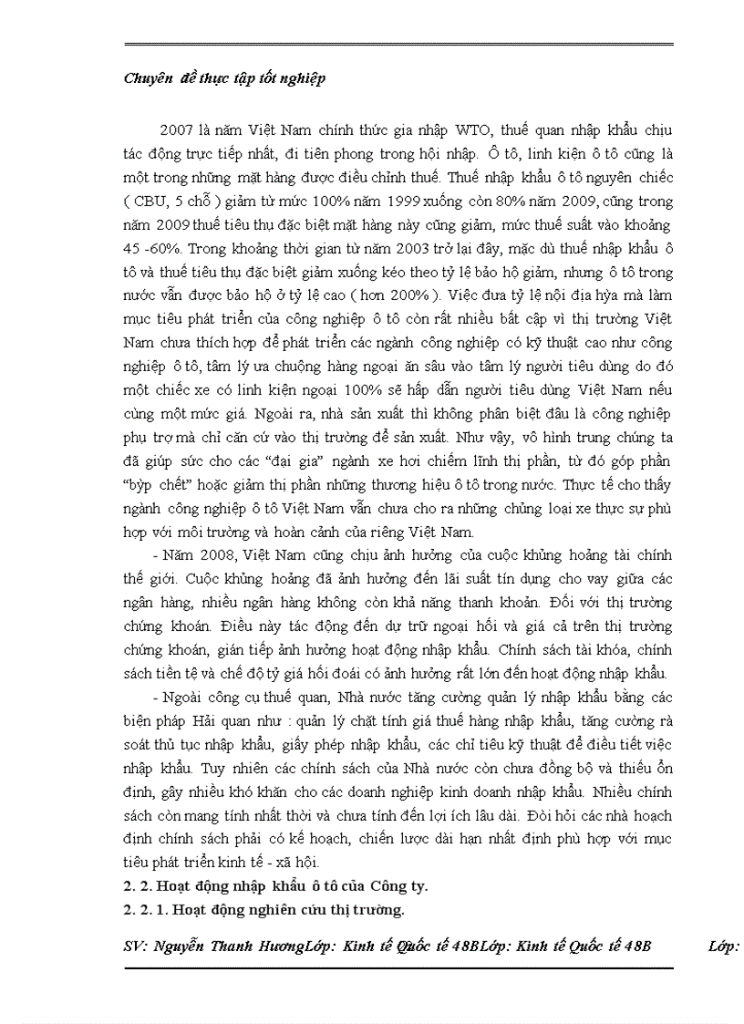 image for page Thực trạng nhập khẩu của Công ty cổ phần XNK ô tô Hà Nội và một số kiến nghị