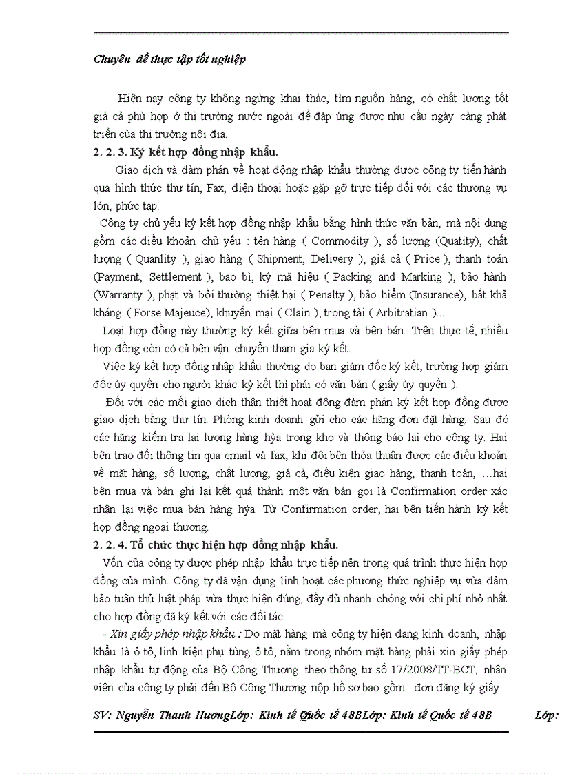 image for page Thực trạng nhập khẩu của Công ty cổ phần XNK ô tô Hà Nội và một số kiến nghị