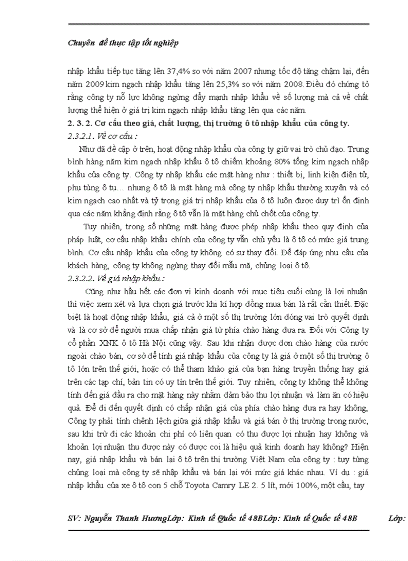 image for page Thực trạng nhập khẩu của Công ty cổ phần XNK ô tô Hà Nội và một số kiến nghị