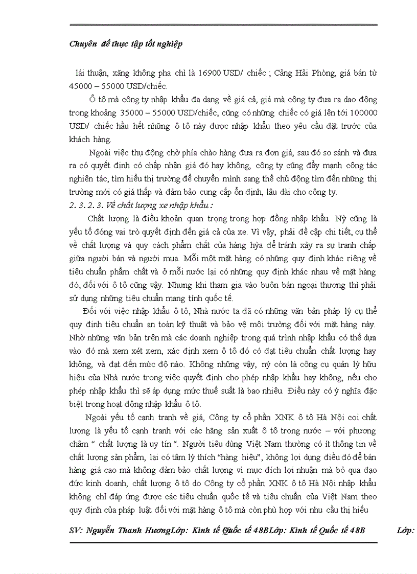 image for page Thực trạng nhập khẩu của Công ty cổ phần XNK ô tô Hà Nội và một số kiến nghị