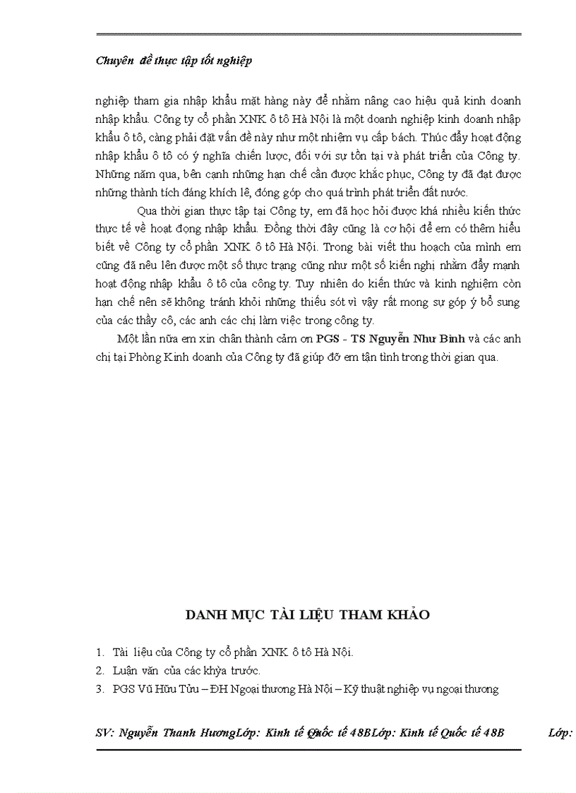 image for page Thực trạng nhập khẩu của Công ty cổ phần XNK ô tô Hà Nội và một số kiến nghị