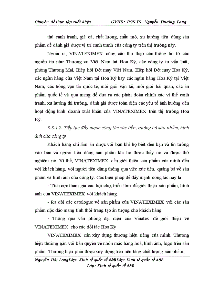 image for page Thúc đẩy xuất khẩu hàng may mặc sang thị trường Hoa Kỳ tại công ty VINATEXIMEX