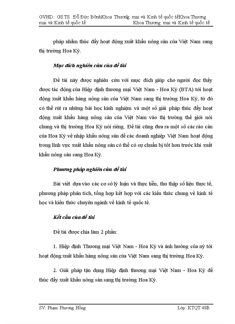 image for page Tác động của Hiệp định thương mại Việt Nam - Hoa Kỳ tới hoạt động xuất khẩu hàng nông sản Việt Nam sang thị trường Hoa Kỳ