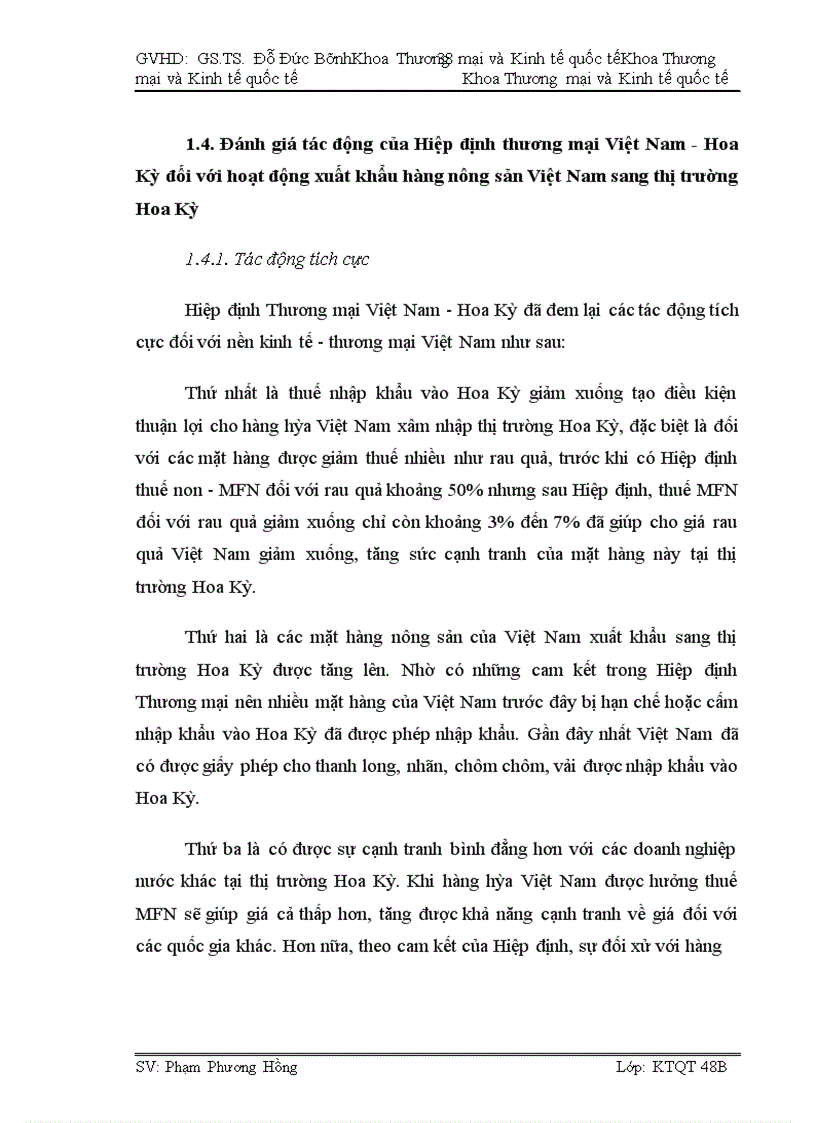 image for page Tác động của Hiệp định thương mại Việt Nam - Hoa Kỳ tới hoạt động xuất khẩu hàng nông sản Việt Nam sang thị trường Hoa Kỳ