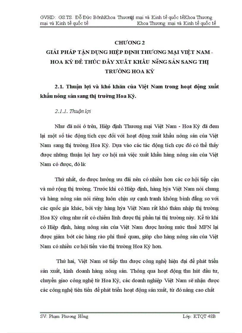 image for page Tác động của Hiệp định thương mại Việt Nam - Hoa Kỳ tới hoạt động xuất khẩu hàng nông sản Việt Nam sang thị trường Hoa Kỳ