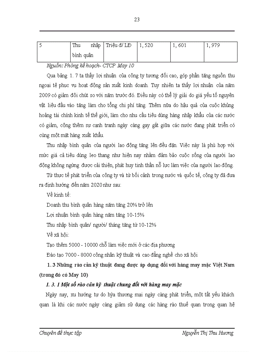image for page Rào cản kỹ thuật đối vói hàng may mặc Việt Nam, các biện pháp đẩy mạnh xuất khẩu hàng may mặc ở công ty Cổ phần May 10