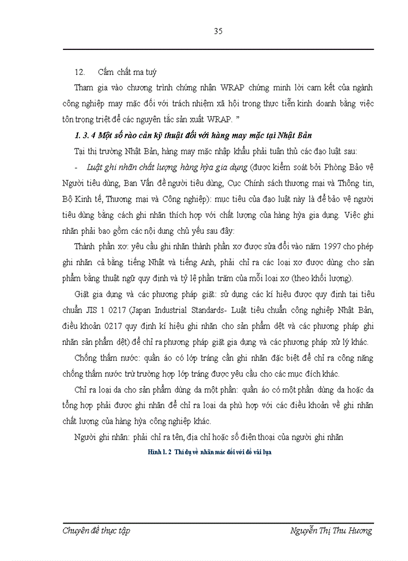 image for page Rào cản kỹ thuật đối vói hàng may mặc Việt Nam, các biện pháp đẩy mạnh xuất khẩu hàng may mặc ở công ty Cổ phần May 10