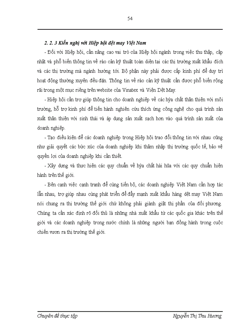 image for page Rào cản kỹ thuật đối vói hàng may mặc Việt Nam, các biện pháp đẩy mạnh xuất khẩu hàng may mặc ở công ty Cổ phần May 10