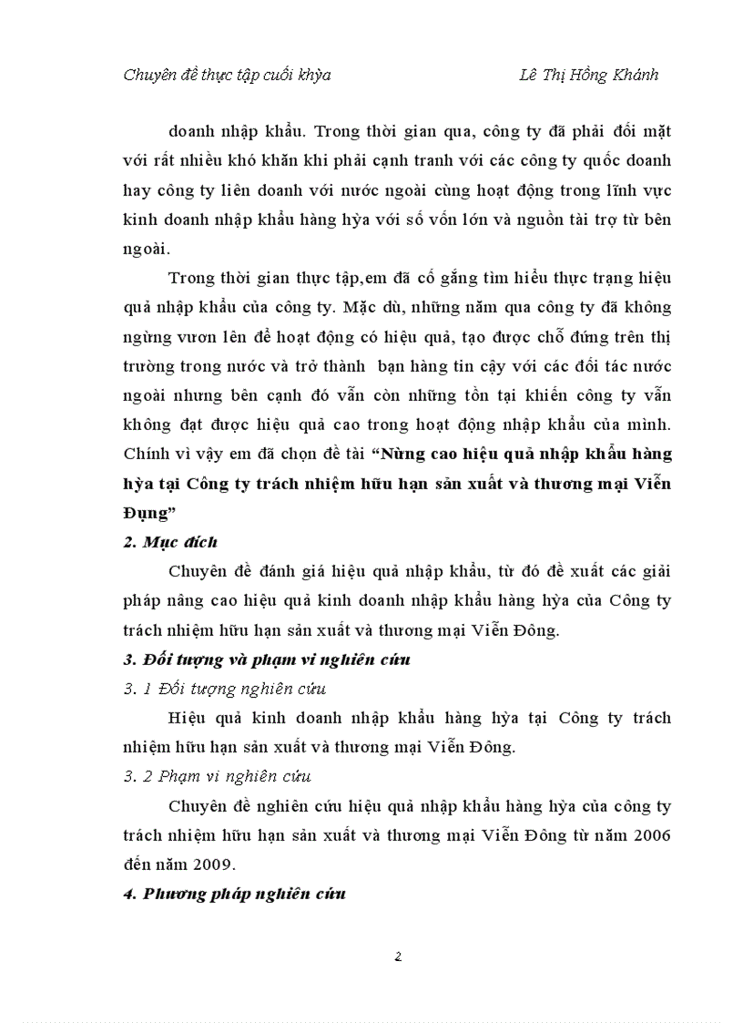 image for page Nâng cao hiệu quả nhập khẩu hàng hóa tại Công ty trách nhiệm hữu hạn sản xuất và thương mại Viễn Đông