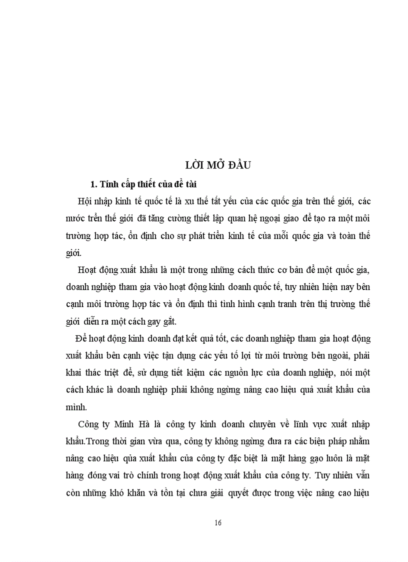 image for page Nâng cao hiệu quả xuất mặt hàng gạo tại Công ty Minh Hà