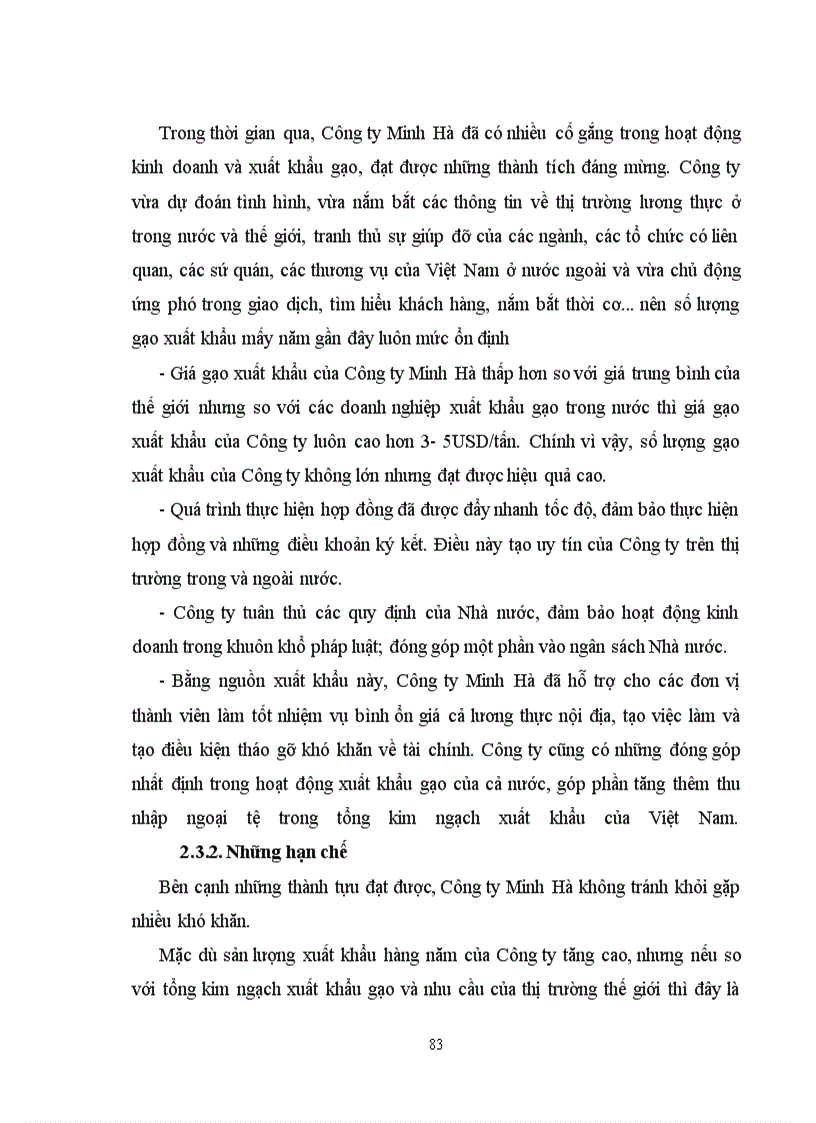 image for page Nâng cao hiệu quả xuất mặt hàng gạo tại Công ty Minh Hà