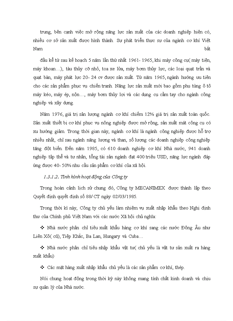 image for page Nâng cao hiệu quả nhập khẩu thiết bị cơ khí tại Công ty MECANIMEX