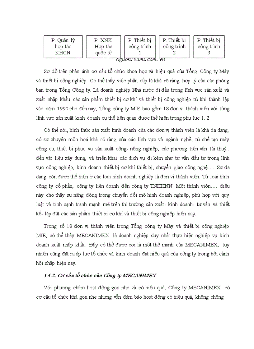 image for page Nâng cao hiệu quả nhập khẩu thiết bị cơ khí tại Công ty MECANIMEX