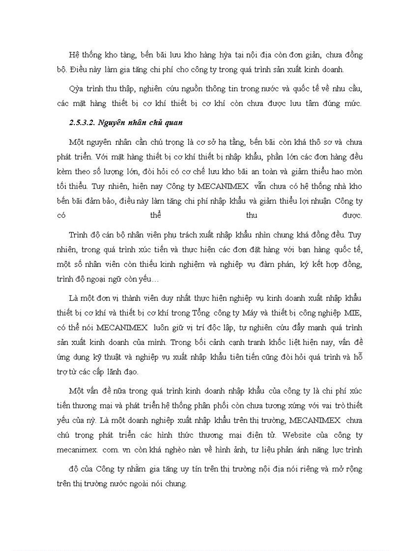 image for page Nâng cao hiệu quả nhập khẩu thiết bị cơ khí tại Công ty MECANIMEX