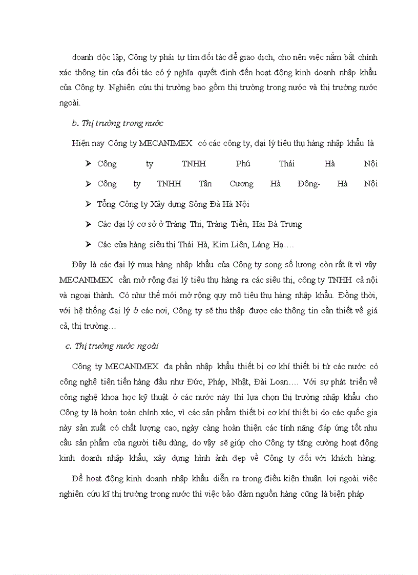image for page Nâng cao hiệu quả nhập khẩu thiết bị cơ khí tại Công ty MECANIMEX