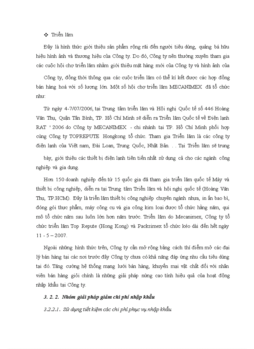 image for page Nâng cao hiệu quả nhập khẩu thiết bị cơ khí tại Công ty MECANIMEX