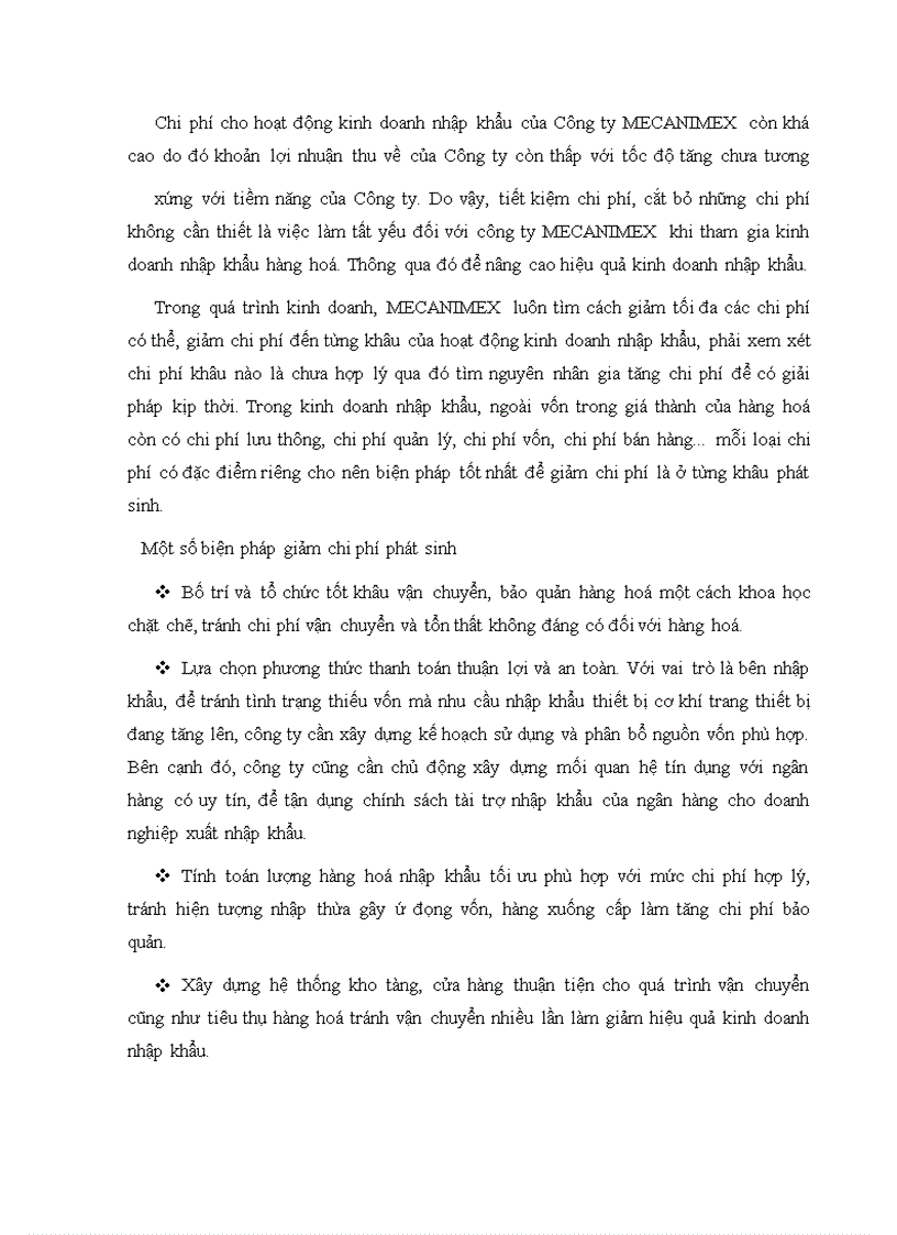 image for page Nâng cao hiệu quả nhập khẩu thiết bị cơ khí tại Công ty MECANIMEX