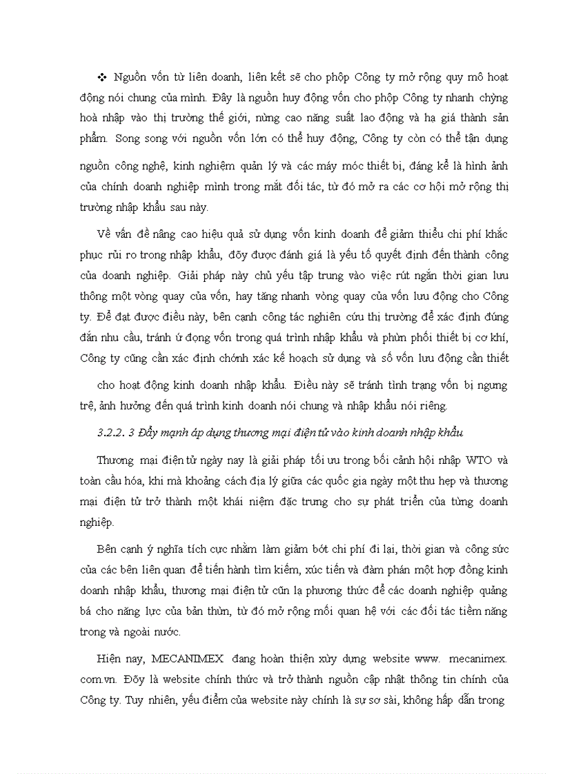 image for page Nâng cao hiệu quả nhập khẩu thiết bị cơ khí tại Công ty MECANIMEX