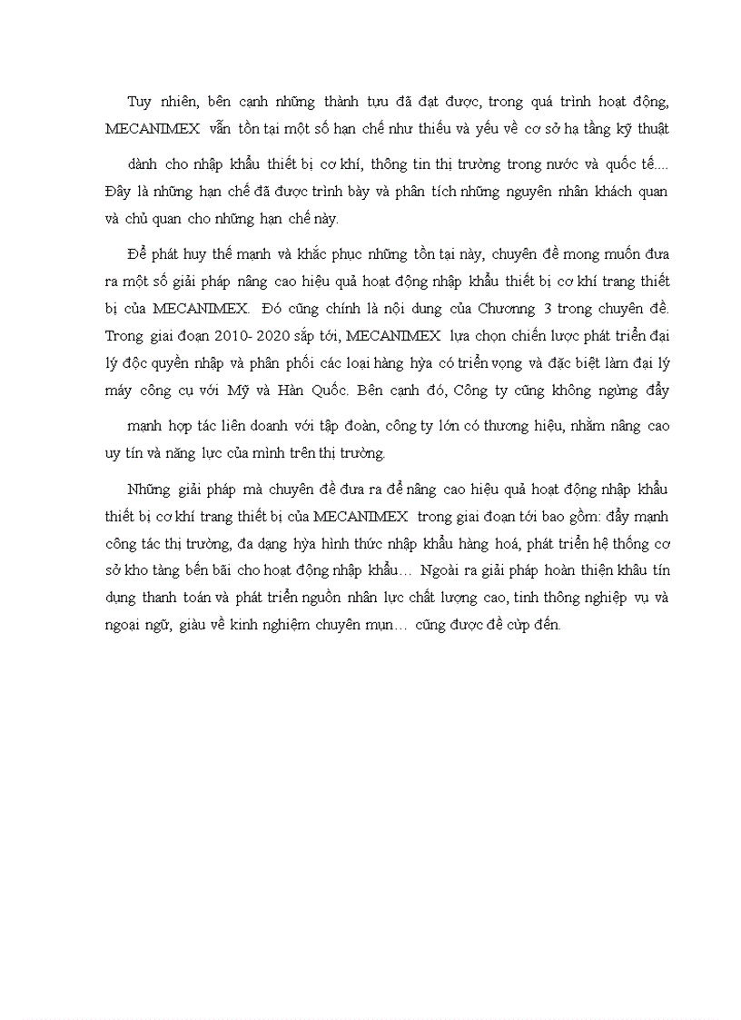 image for page Nâng cao hiệu quả nhập khẩu thiết bị cơ khí tại Công ty MECANIMEX