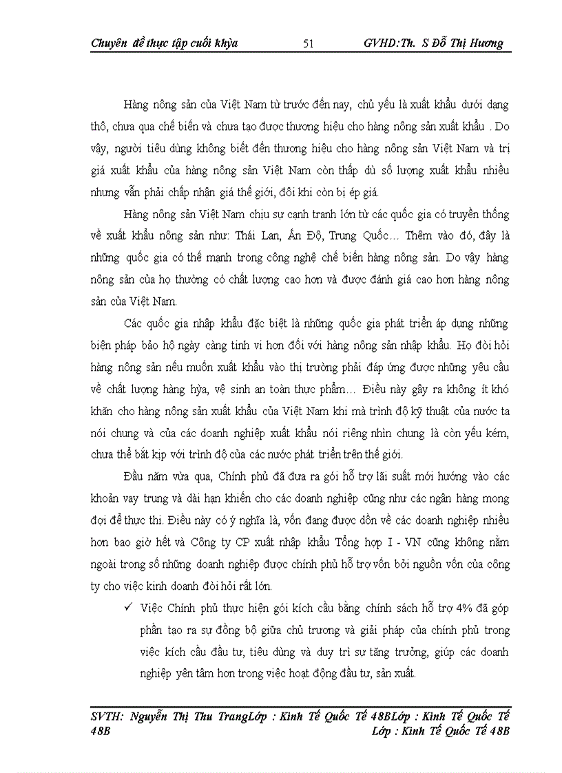 image for page Hoạt động xuất khẩu nông sản tại Công ty cổ phần Xuất nhập khẩu Tổng hợp I - VN