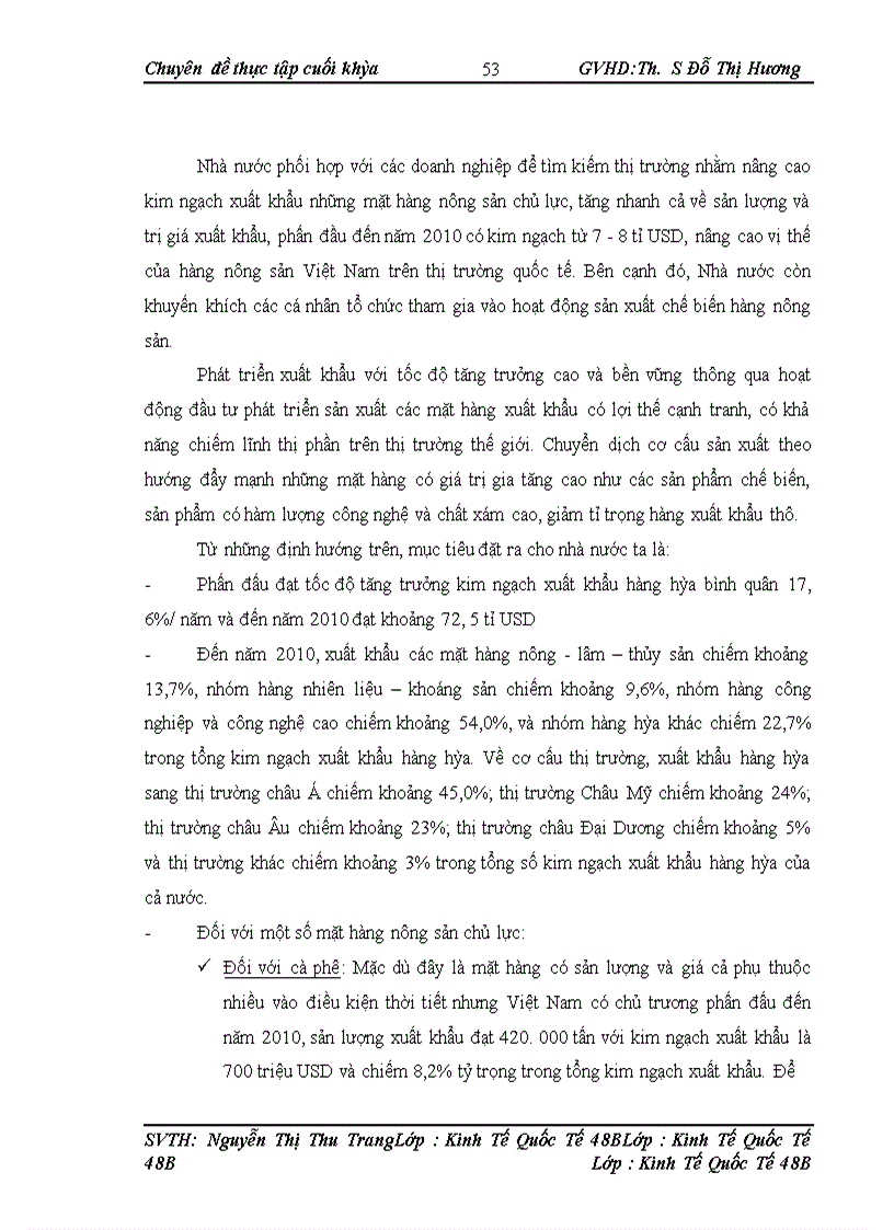 image for page Hoạt động xuất khẩu nông sản tại Công ty cổ phần Xuất nhập khẩu Tổng hợp I - VN