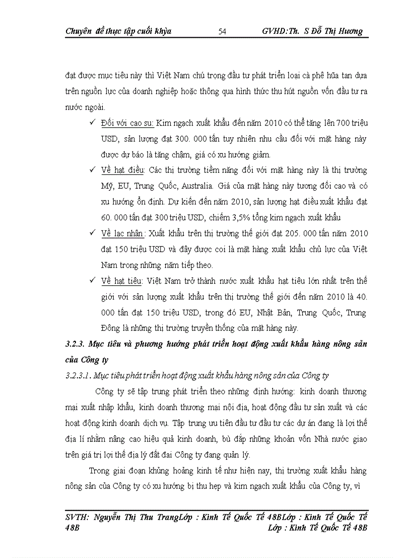 image for page Hoạt động xuất khẩu nông sản tại Công ty cổ phần Xuất nhập khẩu Tổng hợp I - VN