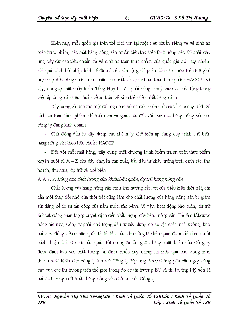 image for page Hoạt động xuất khẩu nông sản tại Công ty cổ phần Xuất nhập khẩu Tổng hợp I - VN