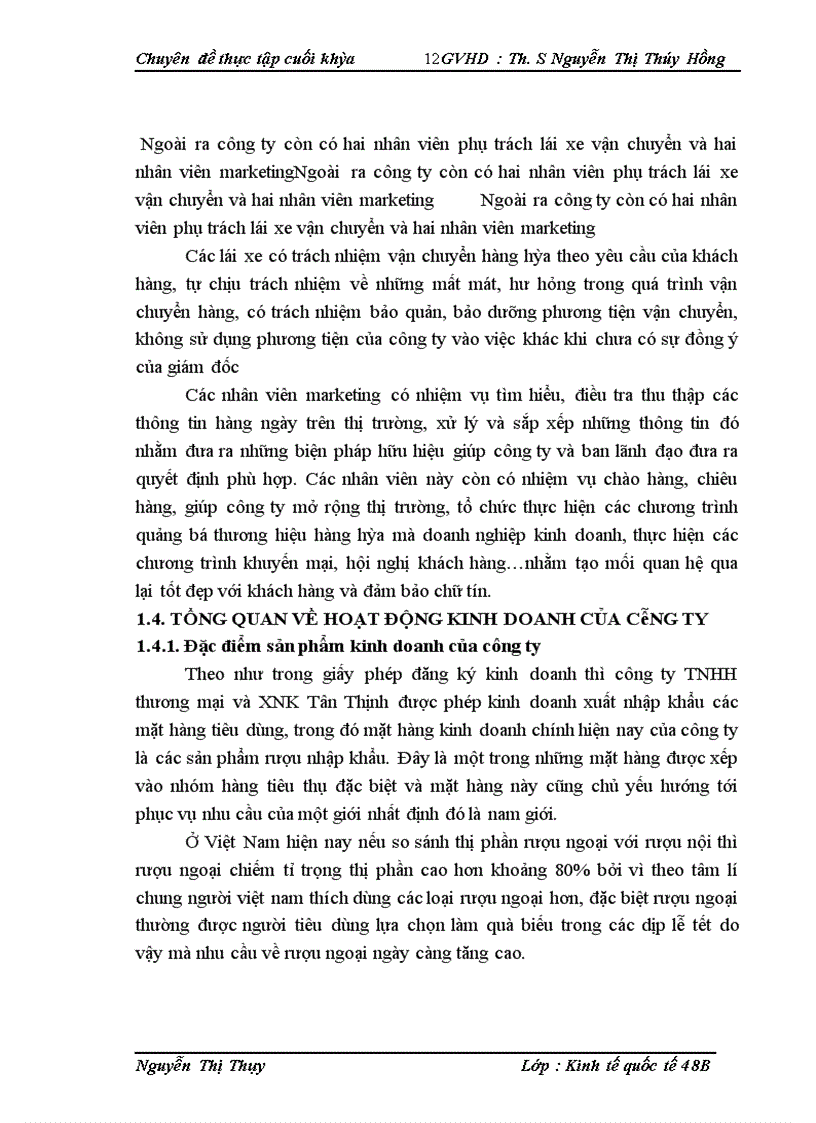 image for page Hoạt động nhập khẩu rượu tại công ty TNHH thương mại và XNK Tân Thịnh