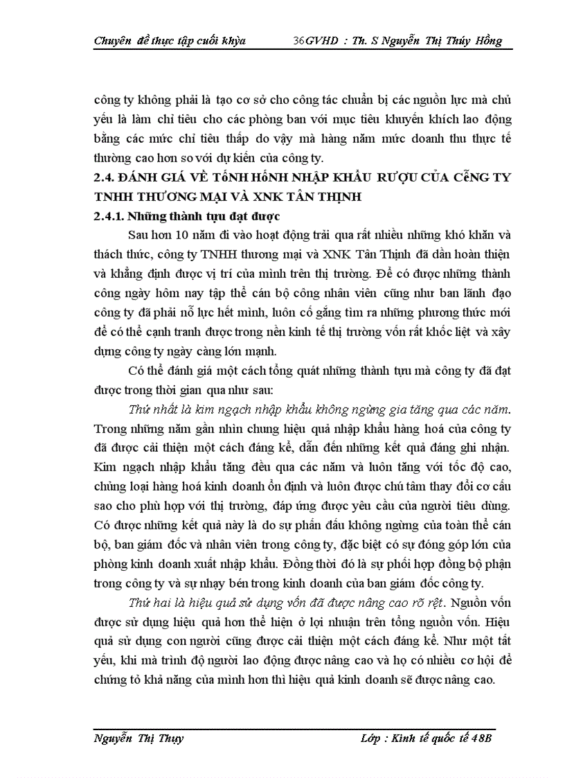 image for page Hoạt động nhập khẩu rượu tại công ty TNHH thương mại và XNK Tân Thịnh