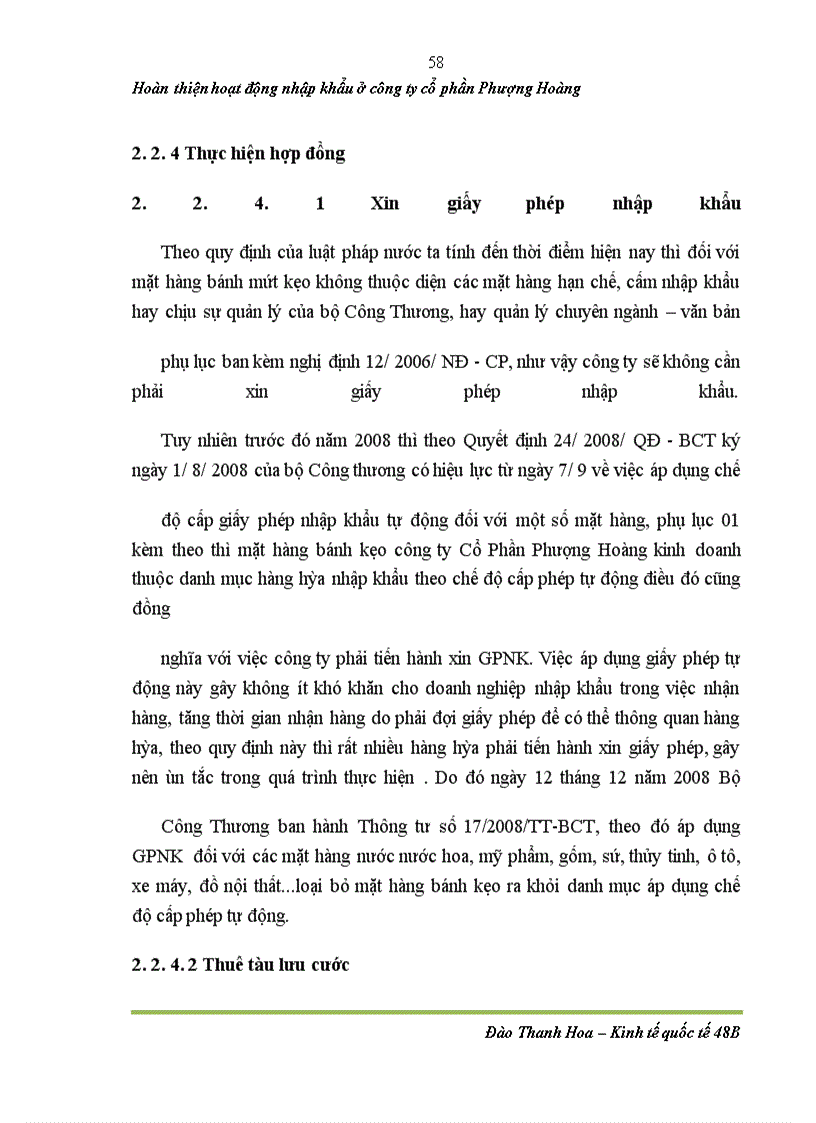 image for page Hoàn thiện hoạt động nhập khẩu bánh kẹo ở công ty cổ phần Phượng Hoàng