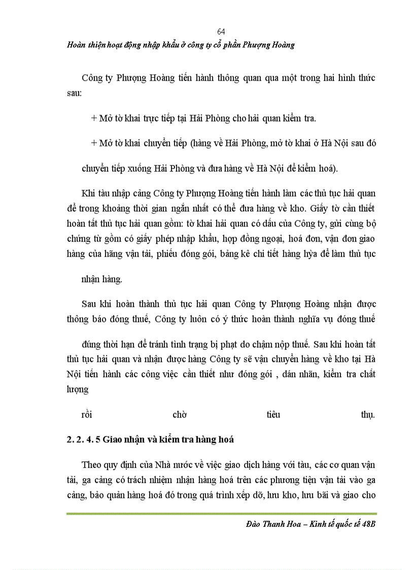 image for page Hoàn thiện hoạt động nhập khẩu bánh kẹo ở công ty cổ phần Phượng Hoàng